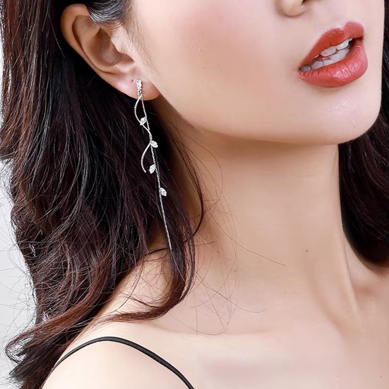 Sparkling Zirconia Crystal Drop Earrings for Women - Elegant Rhinestone Dangle Earrings for Prom, Party & Special Occasions | Perfect Jewelry Gift for Her | Everyday & Evening Wear