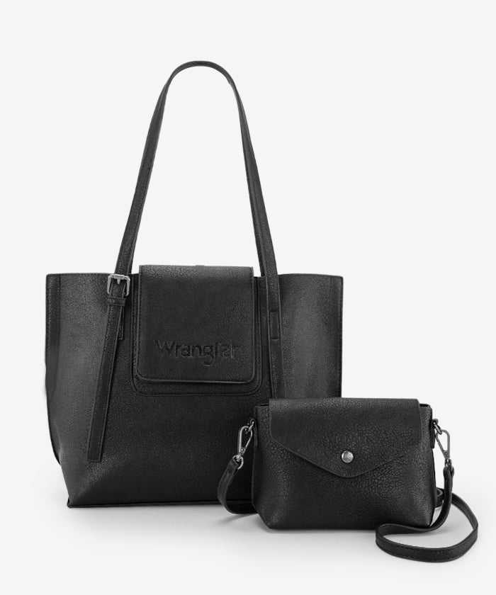 Wrangler Flap Shoulder Bag Set for Women & Men - Durable Crossbody Purse with Adjustable Strap - Perfect for Travel, Work & Everyday Use