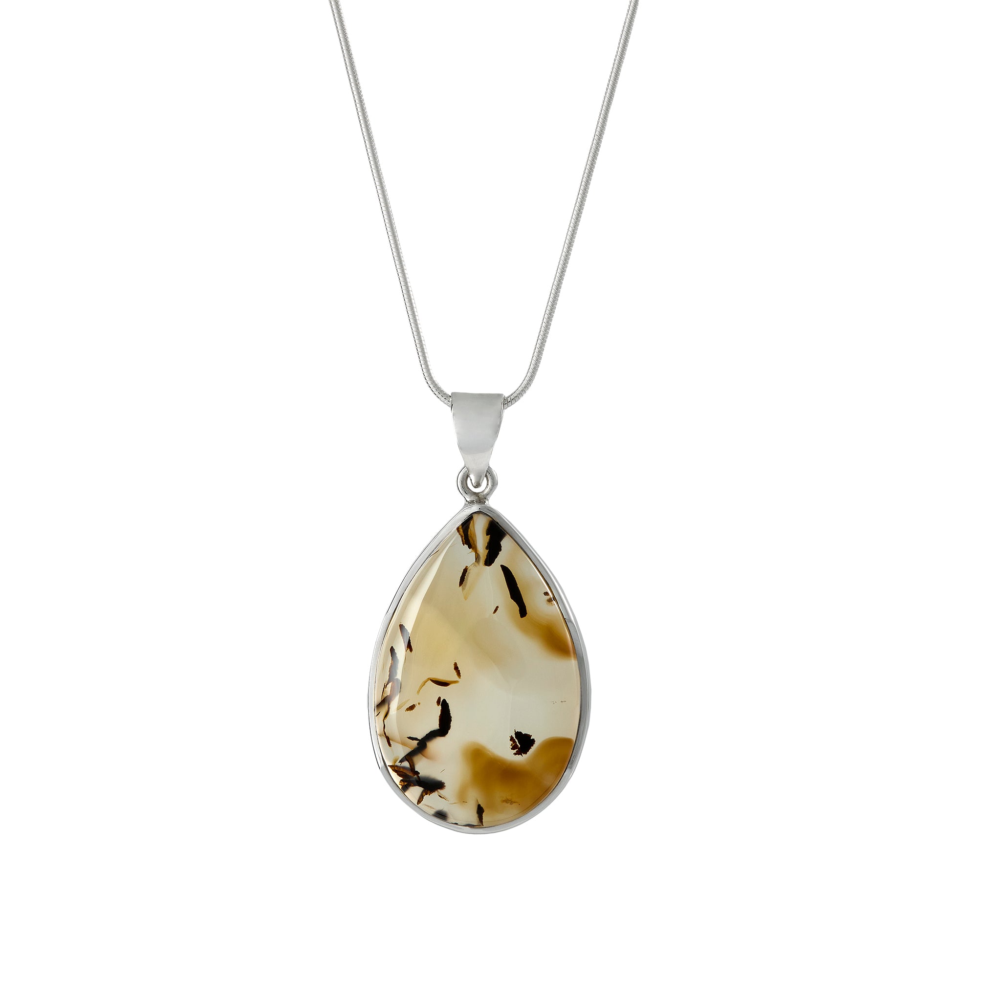 Natural Montana Agate Pendant Necklace - Handcrafted Gemstone Jewelry for Women | Perfect for Gifts, Everyday Wear & Special Occasions