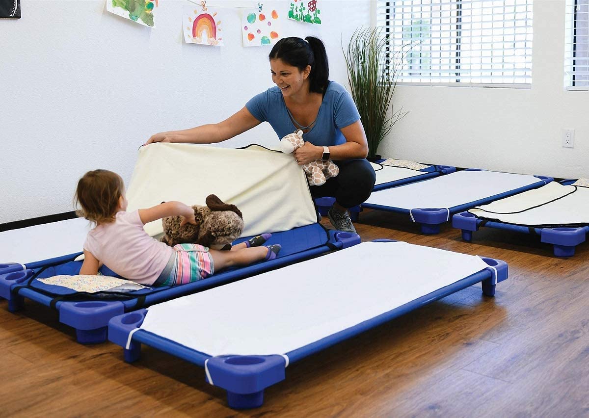 **Premium Poly Cotton Daycare Cot Sheets for Toddlers & Preschool - Pack of 24 (23