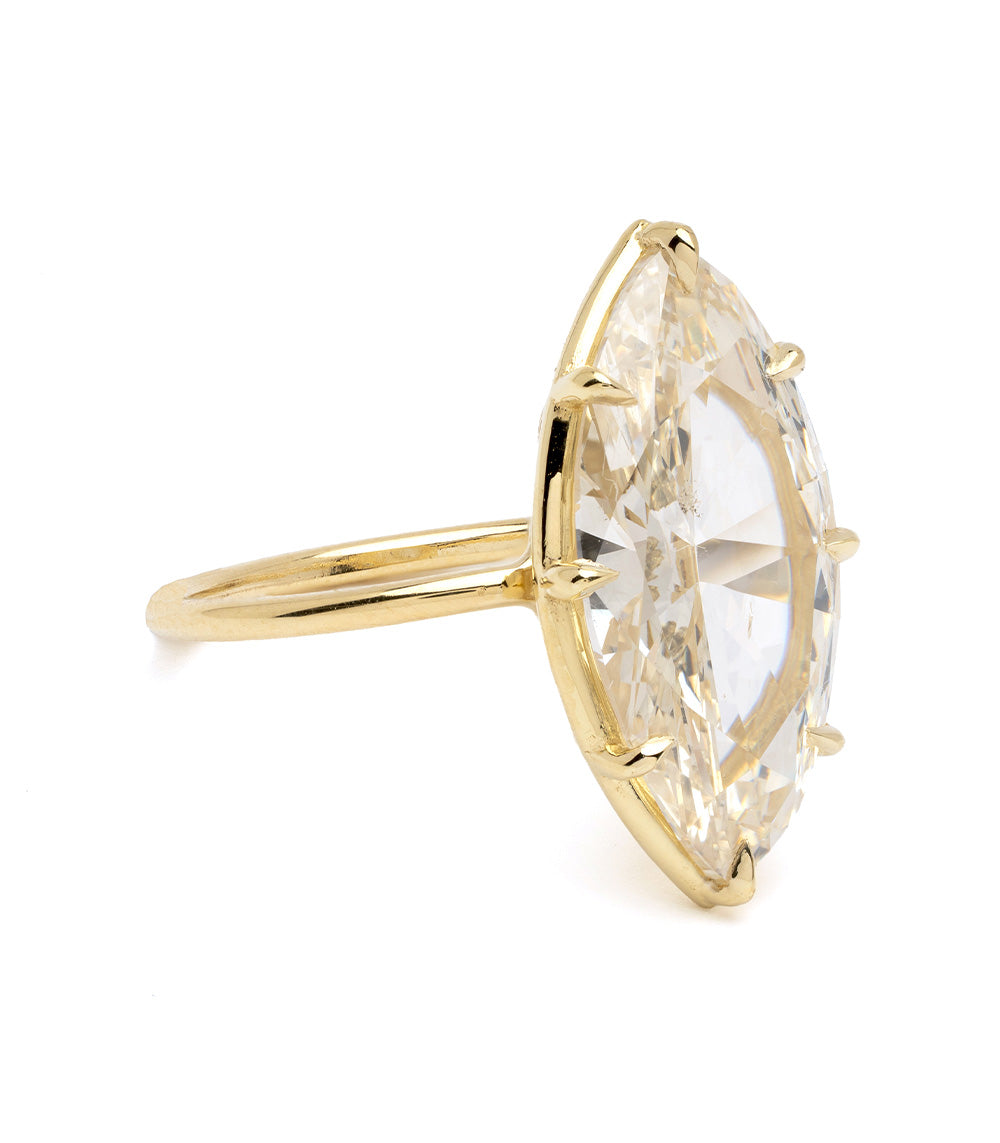 Gigi Champagne Marquise Cut Diamond Engagement Ring - Elegant Wedding & Proposal Jewelry for Her