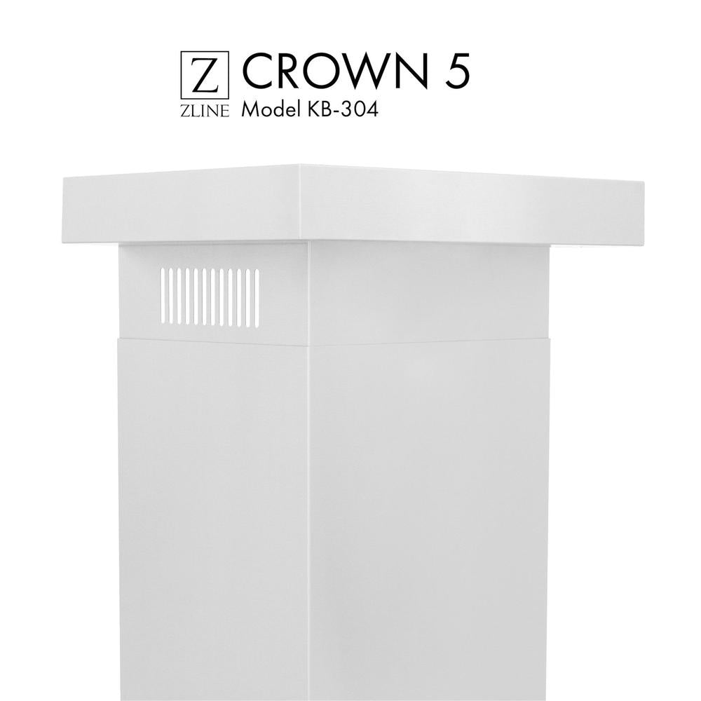 ZLINE CM5 KB 304 Crown Molding Profile 5 for Wall Mount Range Hood | Premium Stainless Steel Kitchen Ventilation Trim | Perfect for Modern & Traditional Kitchen Designs