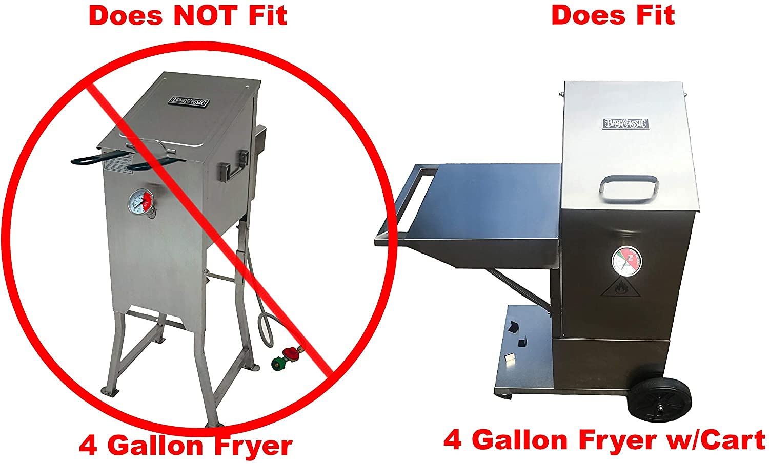 Custom Made 4 Gallon Deep Fryer Cover - 700-701 Camouflage Canvas for Bayou Classic with Side Cart Shelf | Heavy-Duty USA Made Fryer Protection for Outdoor Cooking, Camping & Commercial Kitchens