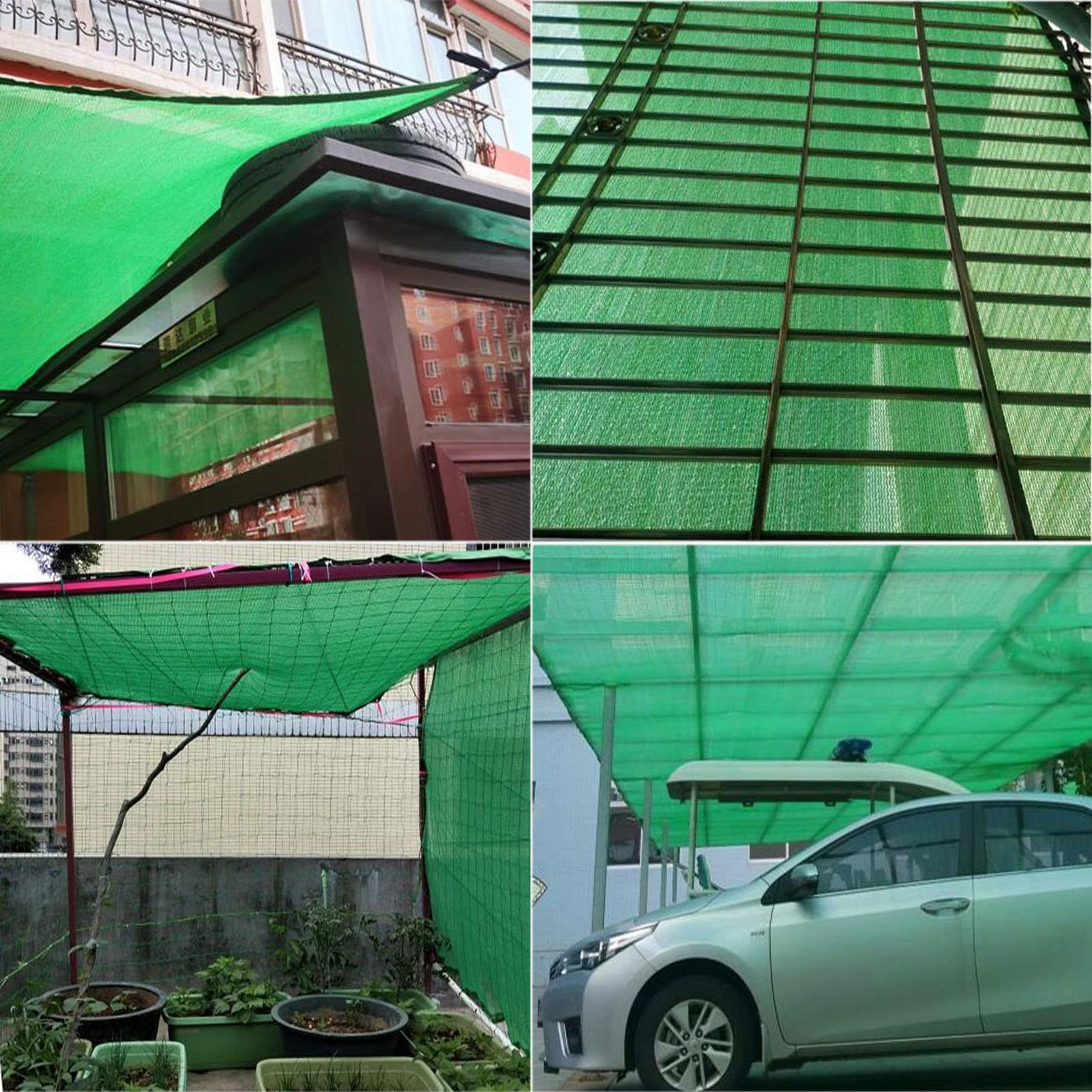 Premium UV-Resistant Sunblock Shade Cloth Net - 3x3m (9.8x9.8ft) Green Garden Mesh for Plant Cover, Greenhouse, Chicken Coop & Outdoor Shade | Durable Protection for Plants, Pets & Patio Furniture