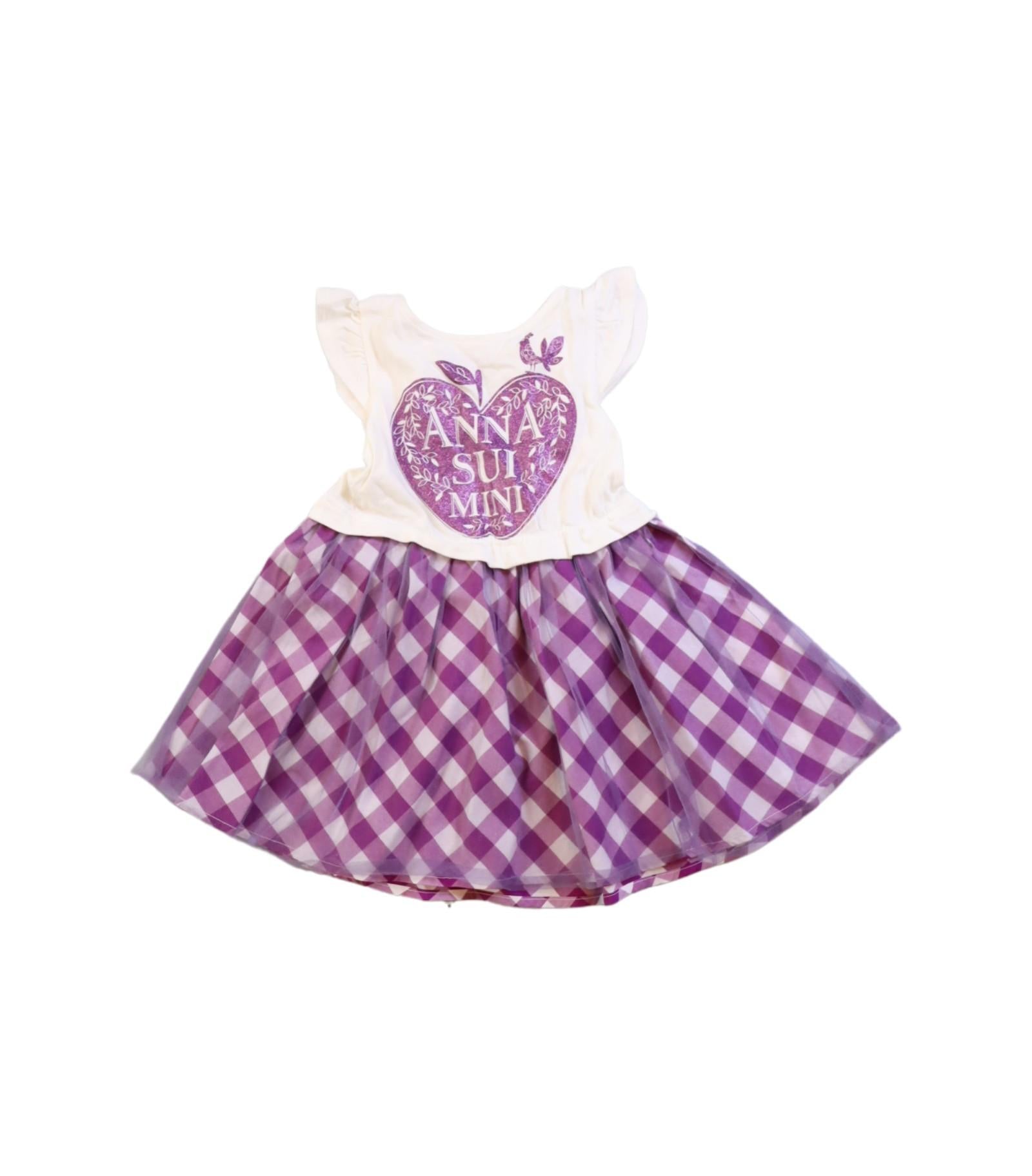 Anna Sui Sleeveless Floral Print Dress for Baby Girls 18-24 Months (90cm) - Perfect for Summer Outings & Special Occasions