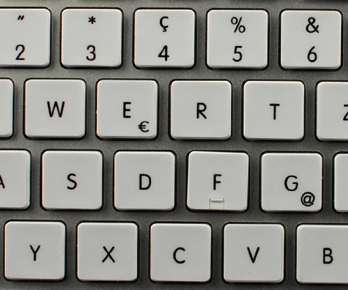 4Keyboard MAC NS Swiss Non-Transparent White Background Keyboard Stickers - Compatible with Desktop, Laptop & Notebook Computers - Perfect for Multilingual Typing, Office Work & Travel