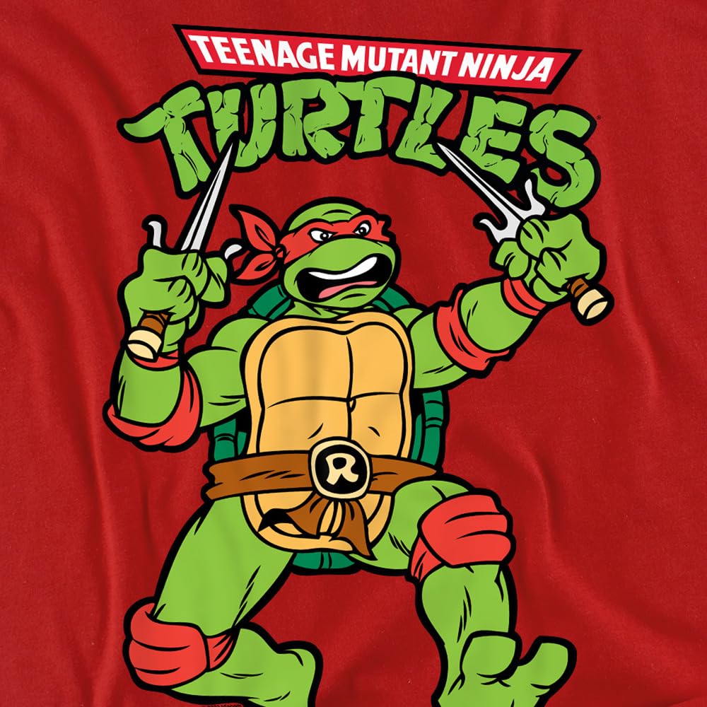 Popfunk Classic TMNT Teenage Mutant Ninja Turtles Unisex Adult T-Shirt - Retro Raphael Graphic Tee for Men & Women | Casual Wear, Cosplay, and 90s Nostalgia Fashion