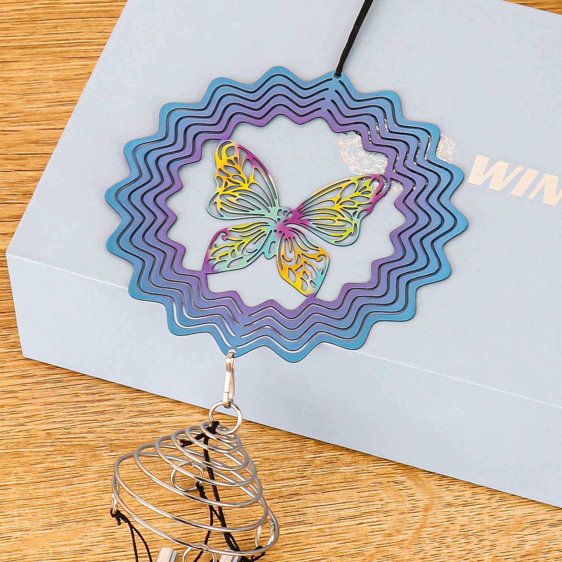 Butterfly Wind Chime for Sister - Unique Birthday Gift for Women, Thoughtful Sister Present - Perfect for Outdoor Garden, Patio, or Home Decor