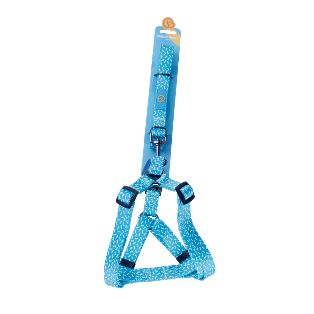 Light Turquoise Small Nylon Dog Harness with Leash - Adjustable & Comfortable for Small Dogs - Perfect for Walking, Training & Outdoor Adventures