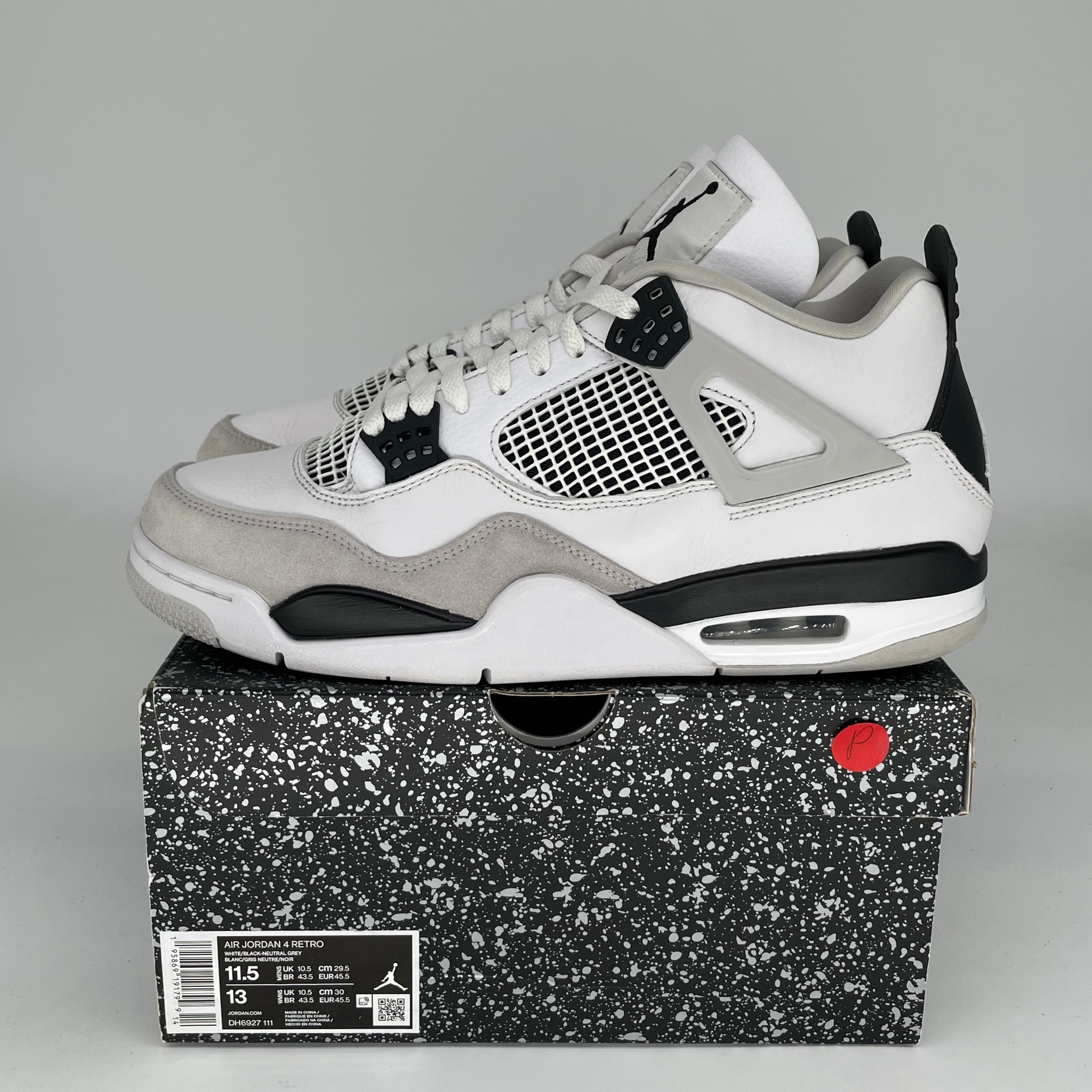 AIR JORDAN 4 MILITARY BLACK Men's Basketball Shoes Size 11.5 DH6927-111 - Perfect for Streetwear, Sneaker Collecting & Casual Wear