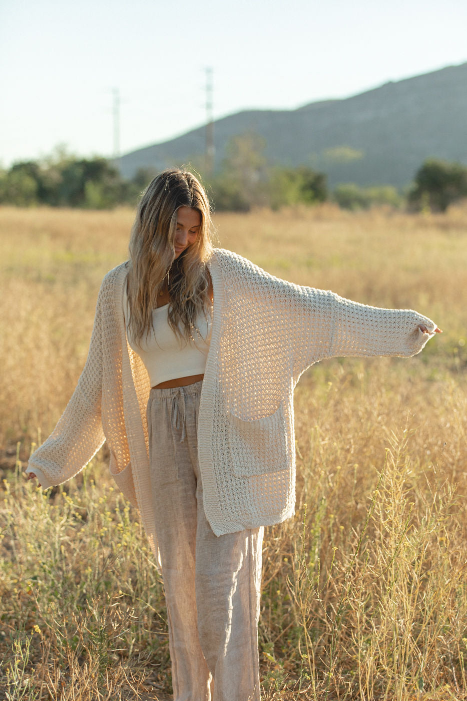Lottie Oversized Cable Knit Cardigan for Women - Cozy Long Chunky Knit Sweater Open Front - Perfect for Fall, Winter & Layering Outfits