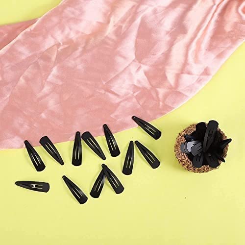 Premium Metal Triangular Tic Tac Hair Pins/Clips - 24pcs Big Size Hair Accessories for Women, Girls & Baby (Black) | Secure Hairstyles for School, Work & Special Occasions