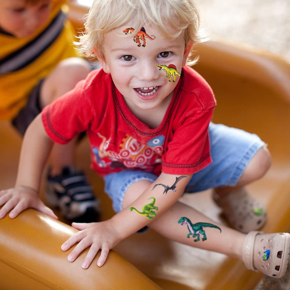 40 Sheets Cool Dinosaur Temporary Tattoos for Kids - Boys Birthday Party Favors, Baby Shower Supplies, Dinosaur Theme Party Decorations - Perfect for Birthday Gifts, Goodie Bags, and Kids' Dinosaur Costume Accessories