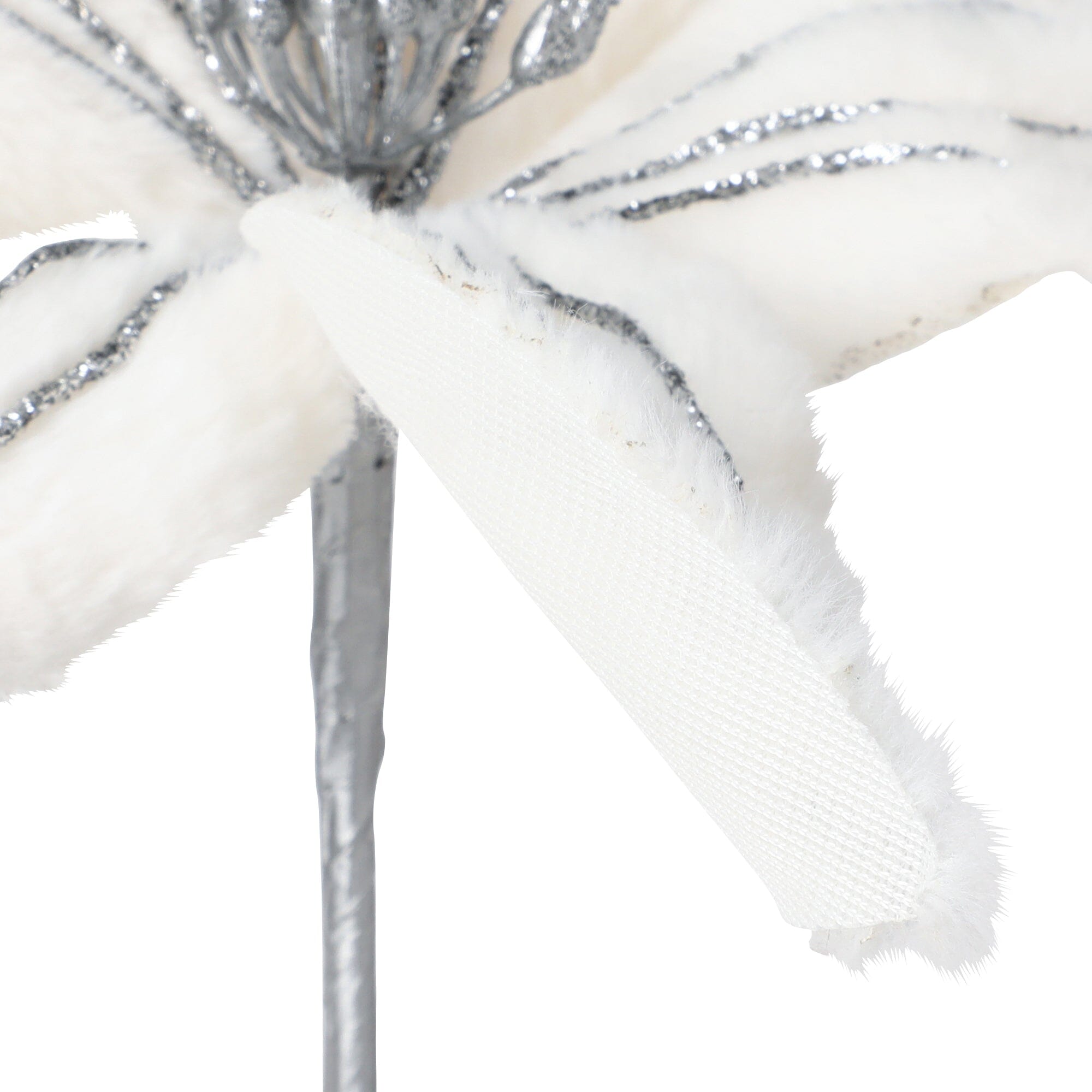 Artplants Artificial White Fur Flowers - Soft & Realistic Faux Floral Decor for Home, Wedding, Party & Event Centerpieces