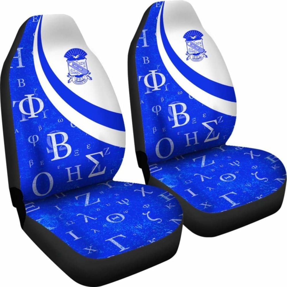 Premium African Print Car Seat Covers - Phi Beta Sigma Fraternity Design (110728) | Stylish & Durable for SUVs, Sedans & Trucks | Perfect for Fraternity Events, Road Trips & Daily Commute