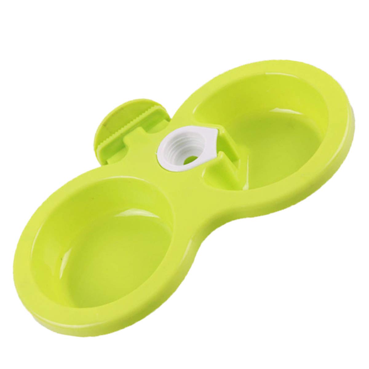 Hanging Pet Bowl - Anti-Slip Plastic Cage Feeder for Dogs & Cats | 2-in-1 Food & Water Dish | Perfect for Crates, Travel & Small Spaces (Green, Small Size)