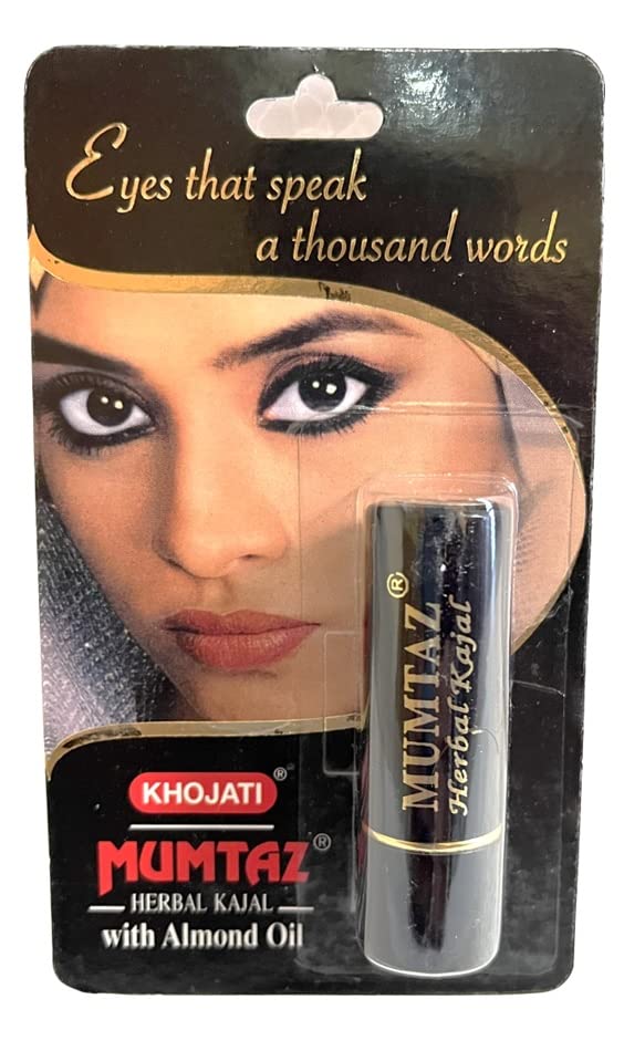 2 Pack Premium Natural Black Kajal Eyeliner - Smudge Proof, Waterproof & Long Lasting - Herbal Kajal with Almond Oil for Cooling & Refreshing Eyes - Perfect for Daily Makeup, Parties & Special Occasions