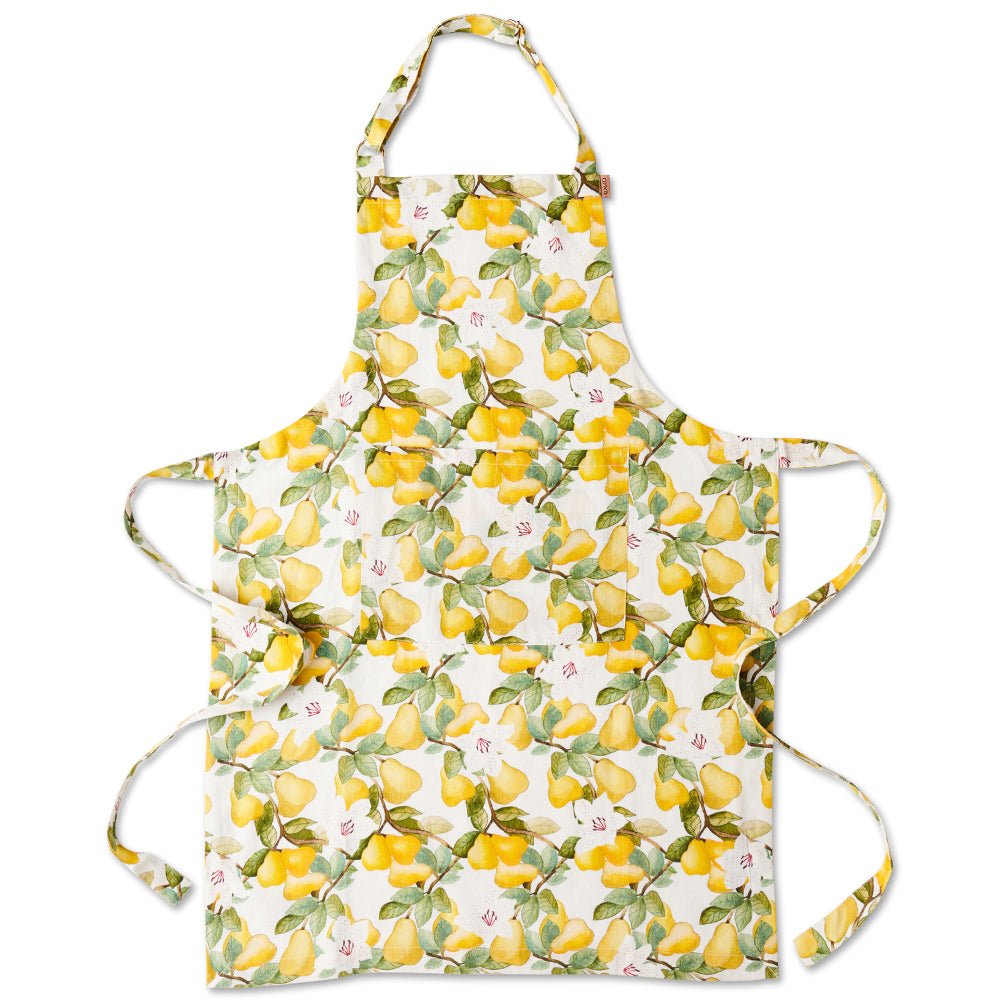 Summer Lily White Linen Apron - Premium Kitchen Apron for Cooking, Baking & Grilling - Breathable & Stylish Apron for Women & Men - Perfect for Home Chefs, BBQ Parties & Culinary Gifts