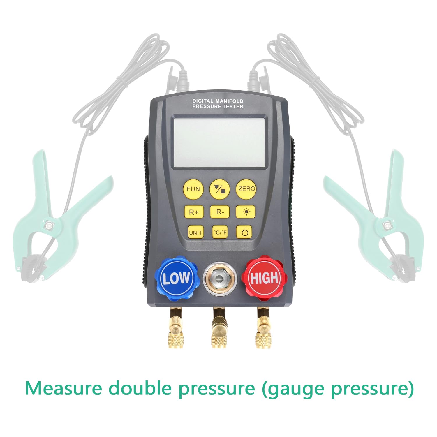 DUOYI DY517 Digital HVAC Manifold Gauge - Refrigeration Vacuum Pressure Tester with Temperature Measurement | Perfect for AC Repair, Refrigerant Charging & HVAC System Maintenance