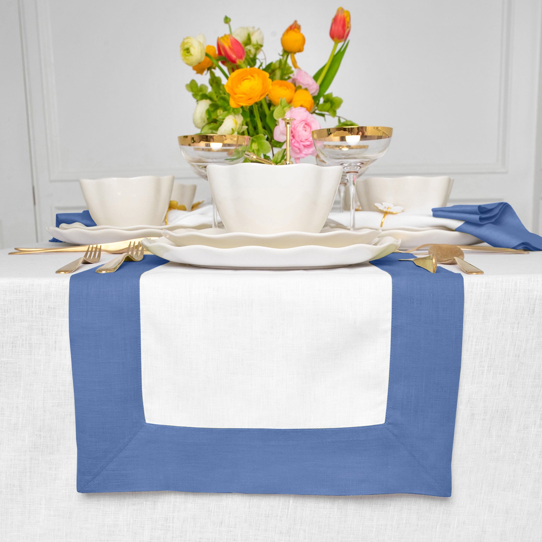 Elegant Contempo Table Runner - Premium Cotton Linen Blend for Dining Room Decor, Wedding, and Holiday Table Settings
