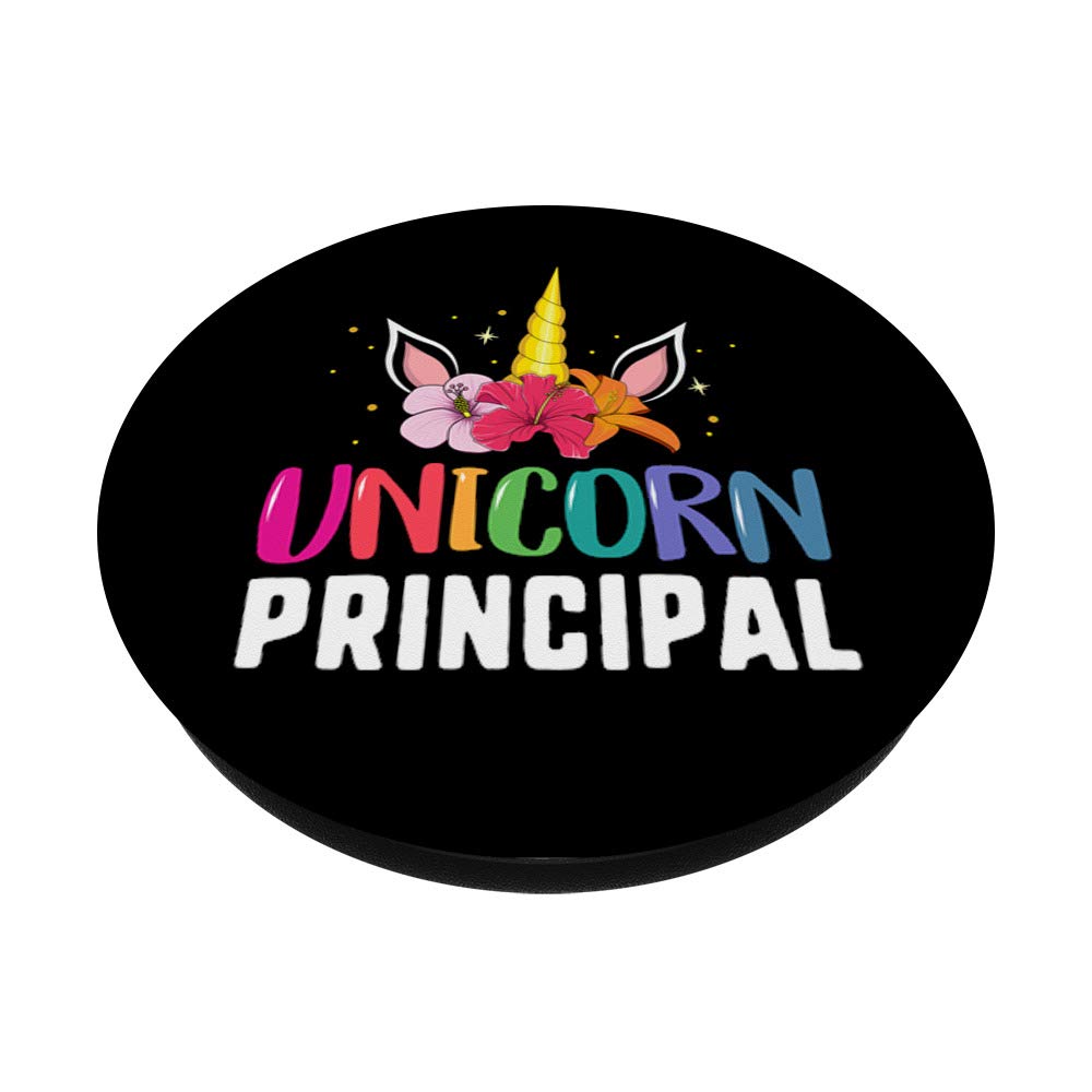 Unicorn Principal Back to School Teacher Rainbow Phone Grip - PopSockets Stand for iPhone, Samsung & Tablets - Perfect for Classroom, Office & Daily Use