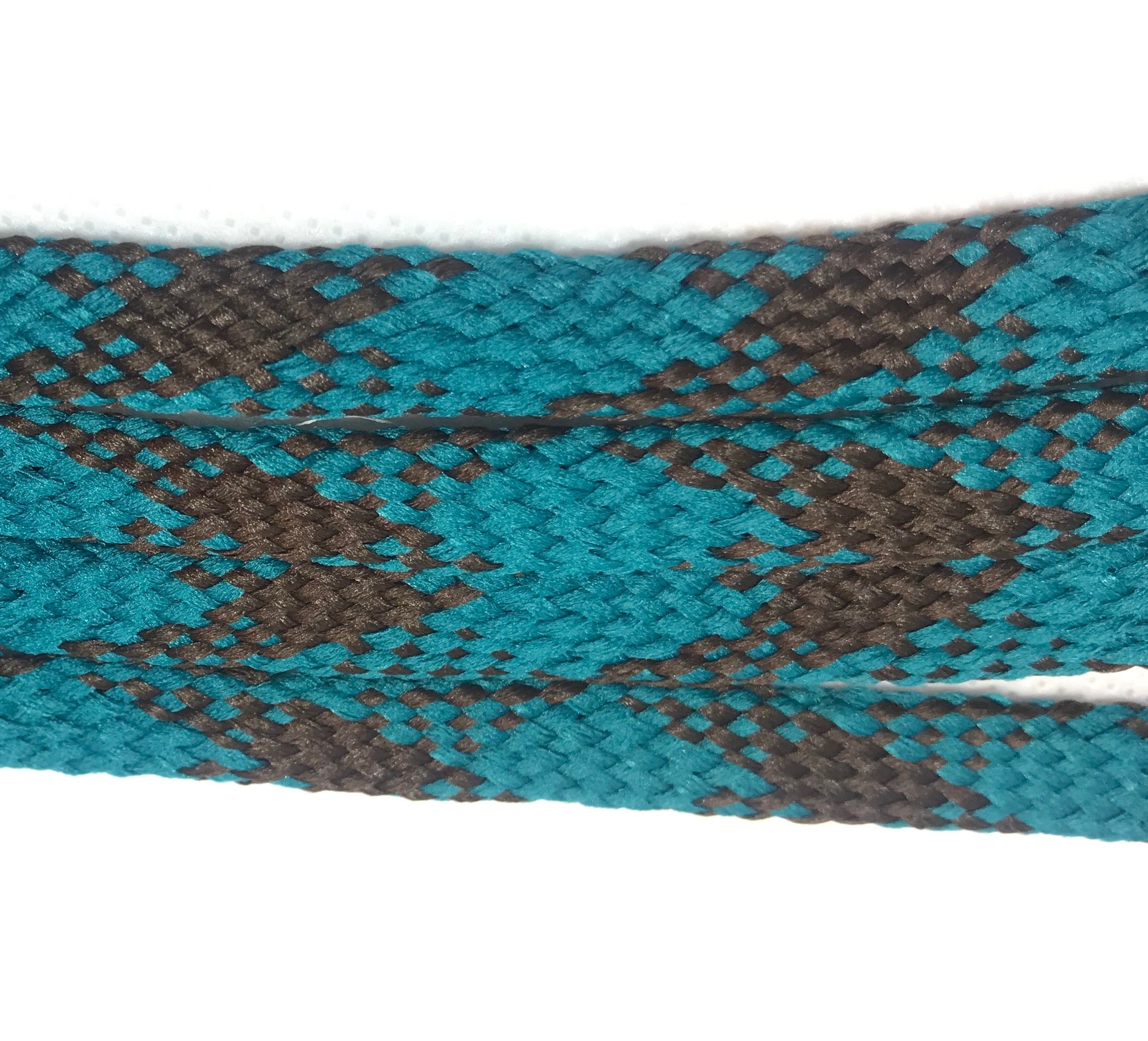 Flat Argyle Shoelaces - Teal and Brown Cotton Dress Shoe Laces for Men & Women | Perfect for Oxfords, Loafers & Formal Shoes