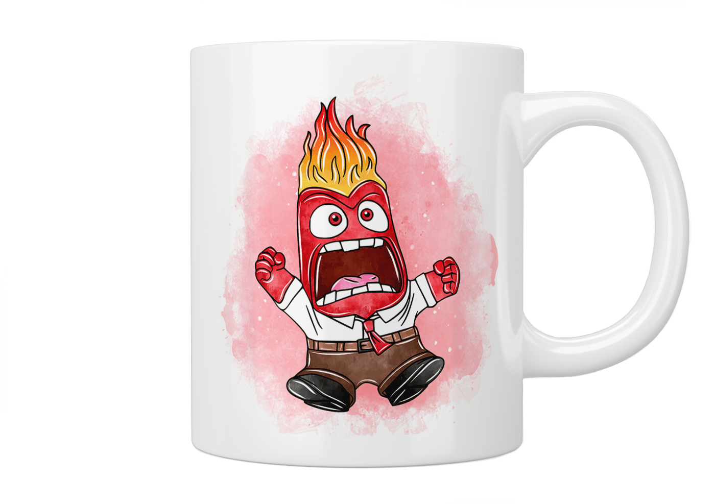 Inside Out Anger Mug - Disney Pixar Inspired Coffee Cup - Perfect for Fans, Gifts & Movie Nights
