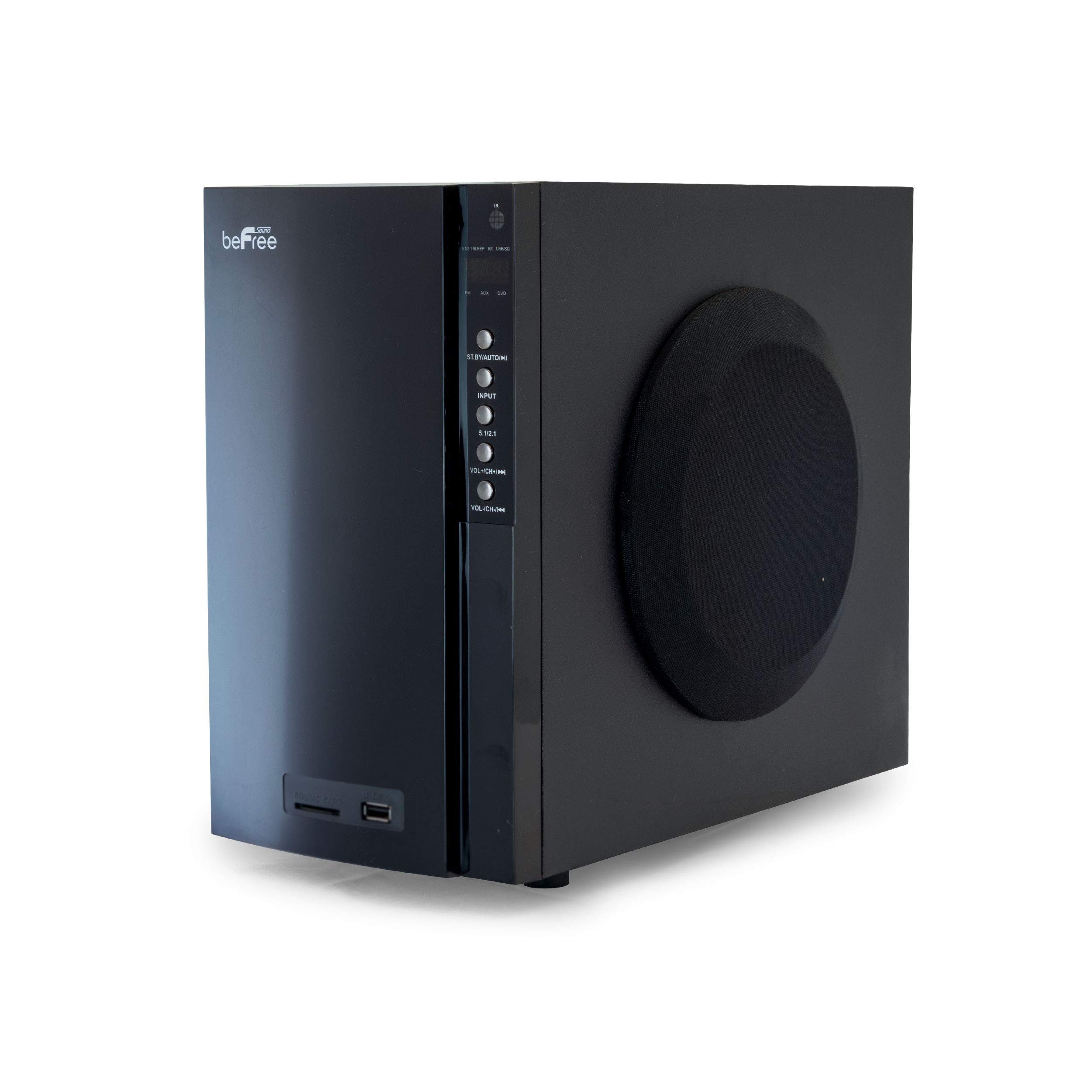 beFree Sound 5.1 Channel Bluetooth Surround Sound Speaker System - Wireless Home Theater Audio for Movies, Gaming & Music (Black)