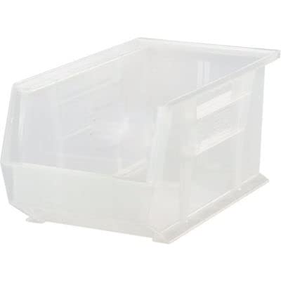 6-Pack Clear Plastic Storage Bins with Hanging & Stacking Design - 8.25