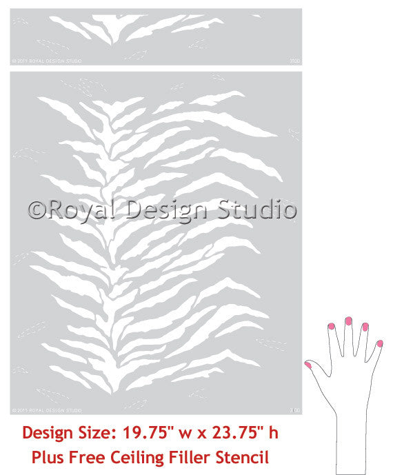 Tiger Stripes Allover Wall Stencil - Reusable DIY Painting Template for Jungle, Safari & Kids Room Decor - Perfect for Home, Nursery & Accent Walls