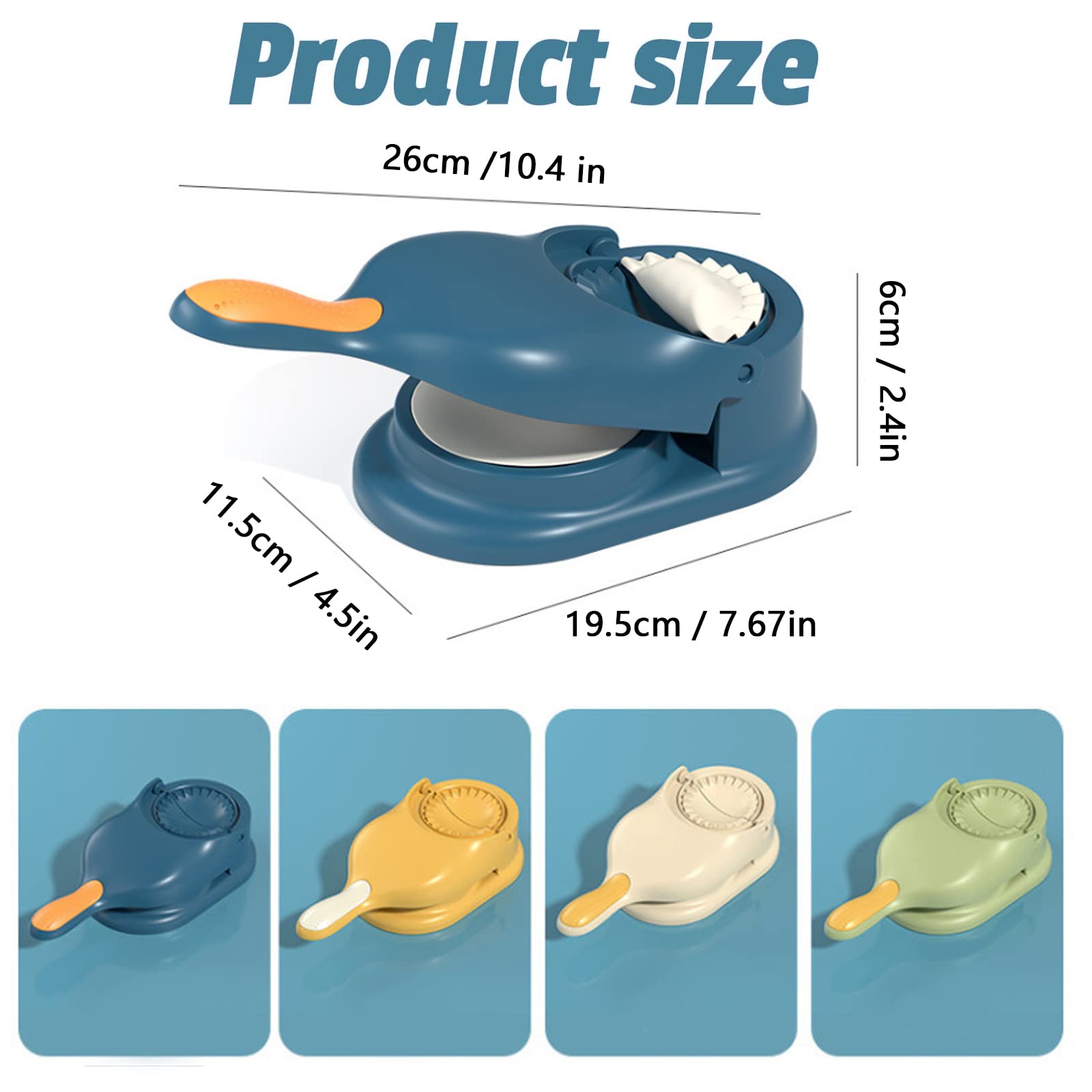 2 in 1 Dumpling & Empanada Maker Press - Manual Dough Presser for Homemade Dumplings, Empanadas, Pierogi & Pastries - Kitchen Gadget for Asian & Latin Cuisine (Green) | Perfect for Family Cooking, Party Snacks & Meal Prep