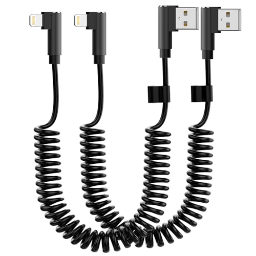 90 Degree USB-A to Lightning 2 Pack-Black