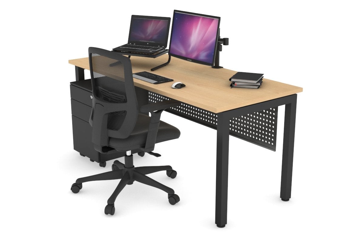 Quadro Square Legs Office Desk - 1600L x 700W Modern Workstation for Home & Office - Perfect for Remote Work, Study & Professional Workspaces