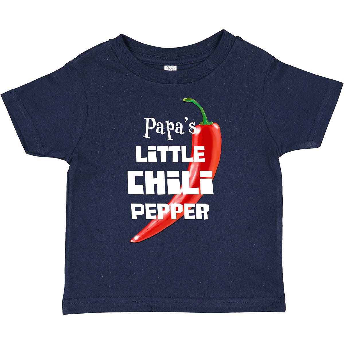 Inktastic Papa's Little Chili Pepper Toddler T-Shirt - Cute Baby Boy Clothes for Father's Day & Family Photos - Soft Cotton Tee for Toddlers 12-24 Months