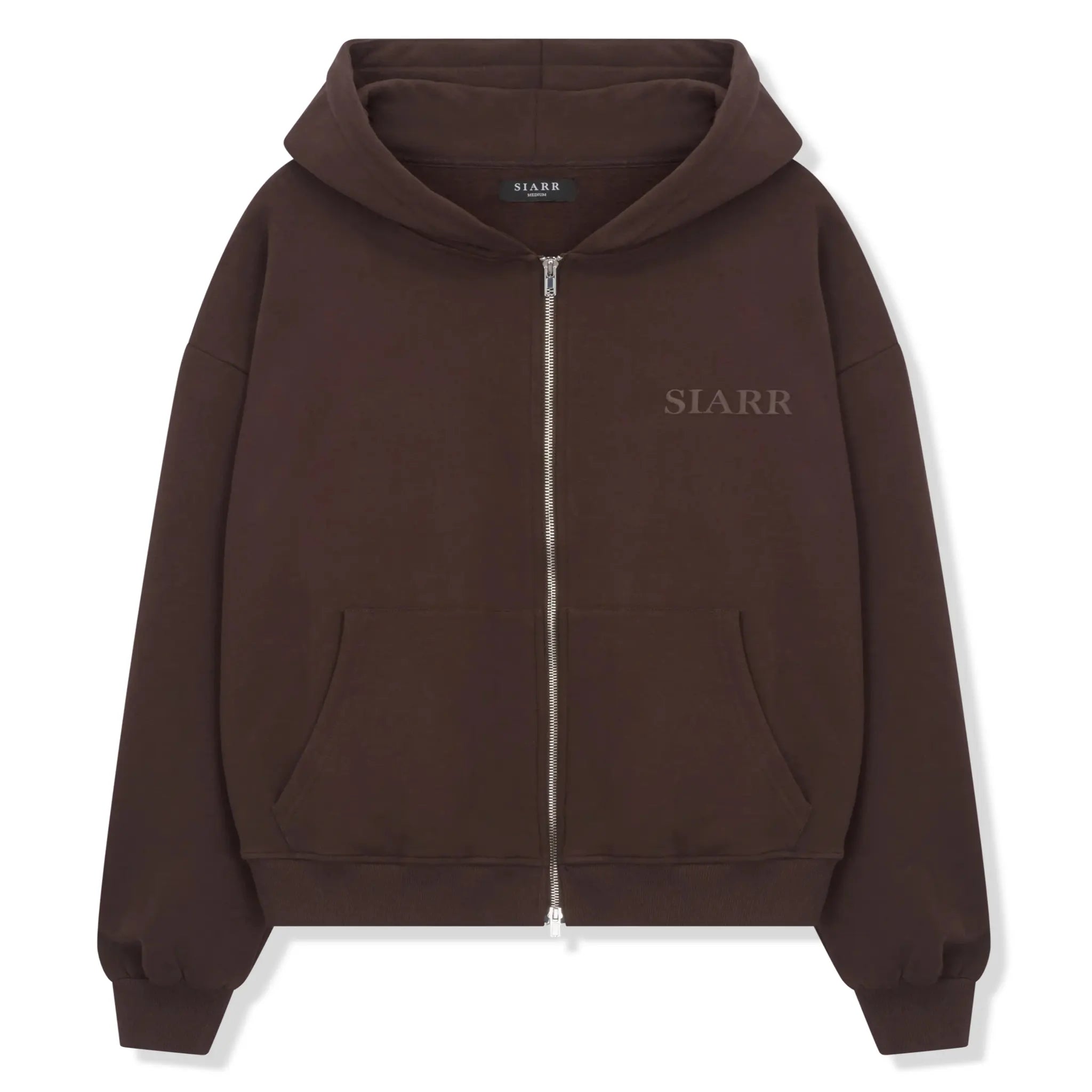 SIARR Brown Zip Up Hoodie for Men - Soft Fleece Pullover with Front Pockets | Perfect for Casual Wear, Outdoor Activities & Street Fashion