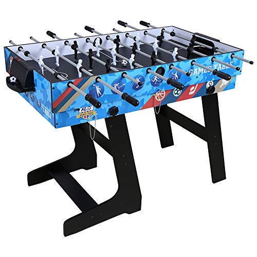 5-in-1 Multi Game Table Set - Foldable Foosball, Pool, Air Hockey, Ping Pong & Basketball Combo for Indoor Family Fun & Game Room Entertainment