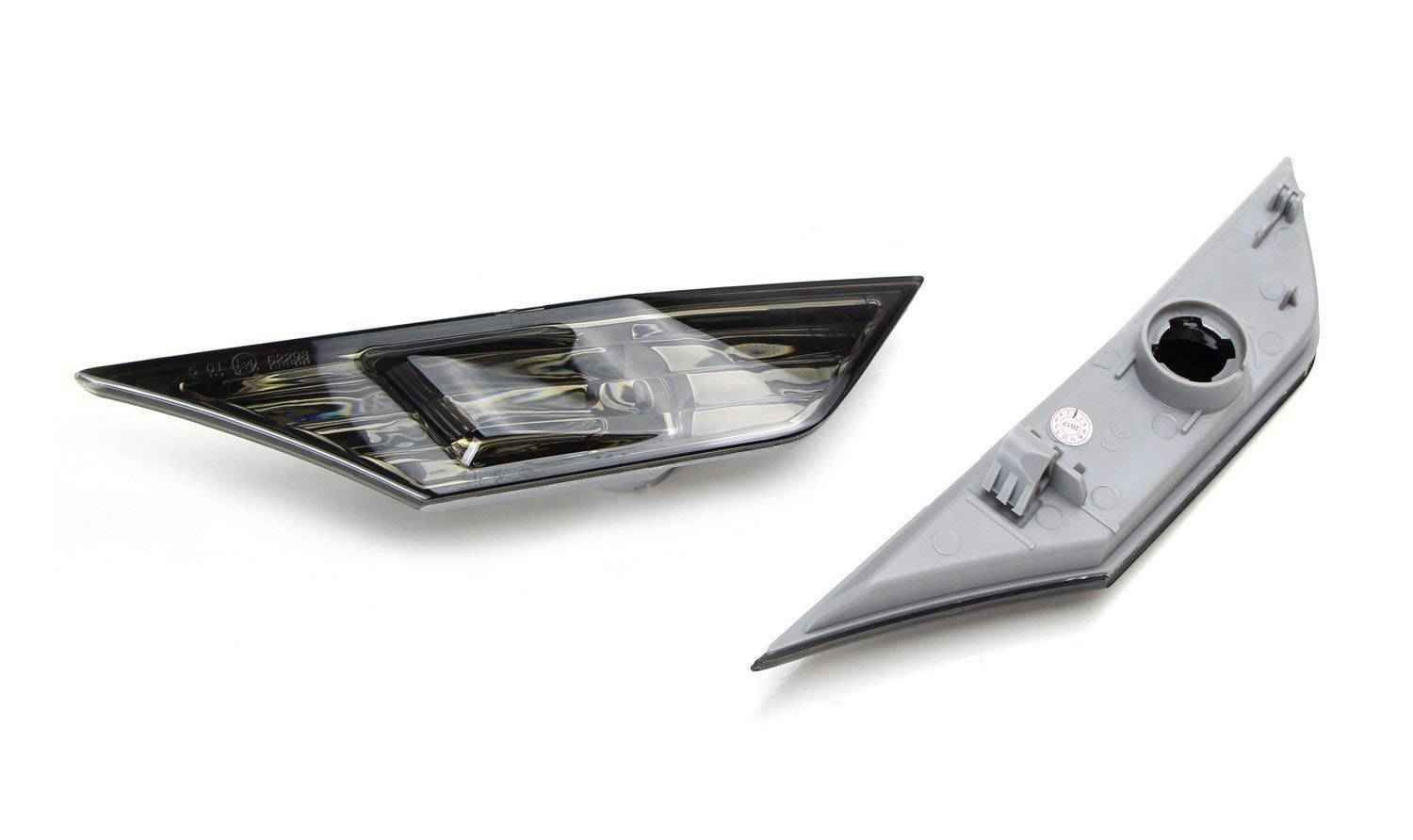 JDM Smoked Lens with Amber LED Bulb Front Side Marker Light Kit for 2016-2020 Honda Civic Sedan/Coupe/Hatchback - OEM Replacement for Amber Side Marker Lamps - Perfect for Car Customization & Nighttime Visibility