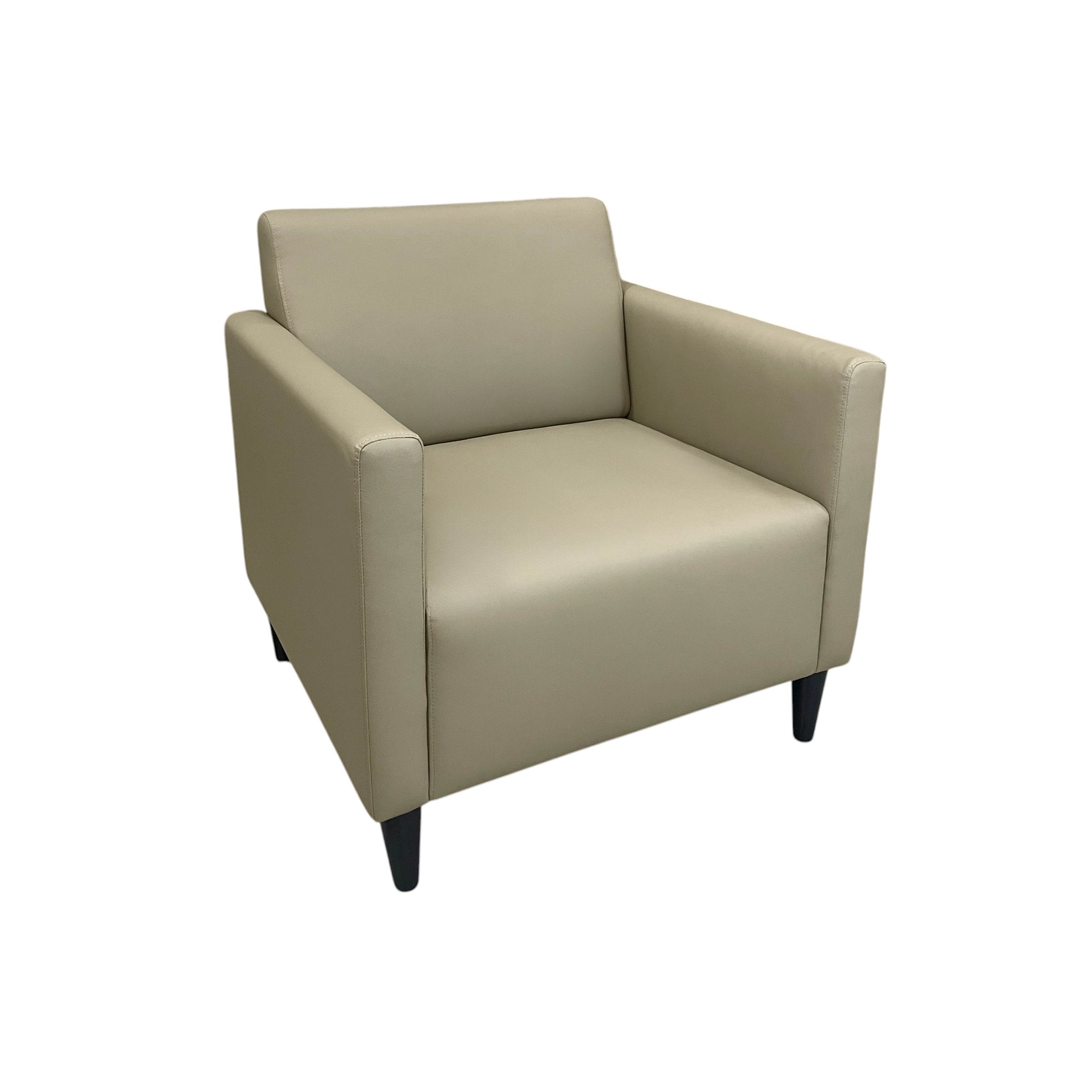 Haru Armchair - Modern Accent Chair for Living Room, Bedroom & Office - Comfortable Upholstered Lounge Chair with Wooden Legs - Perfect for Relaxing, Reading & Decorating Your Home