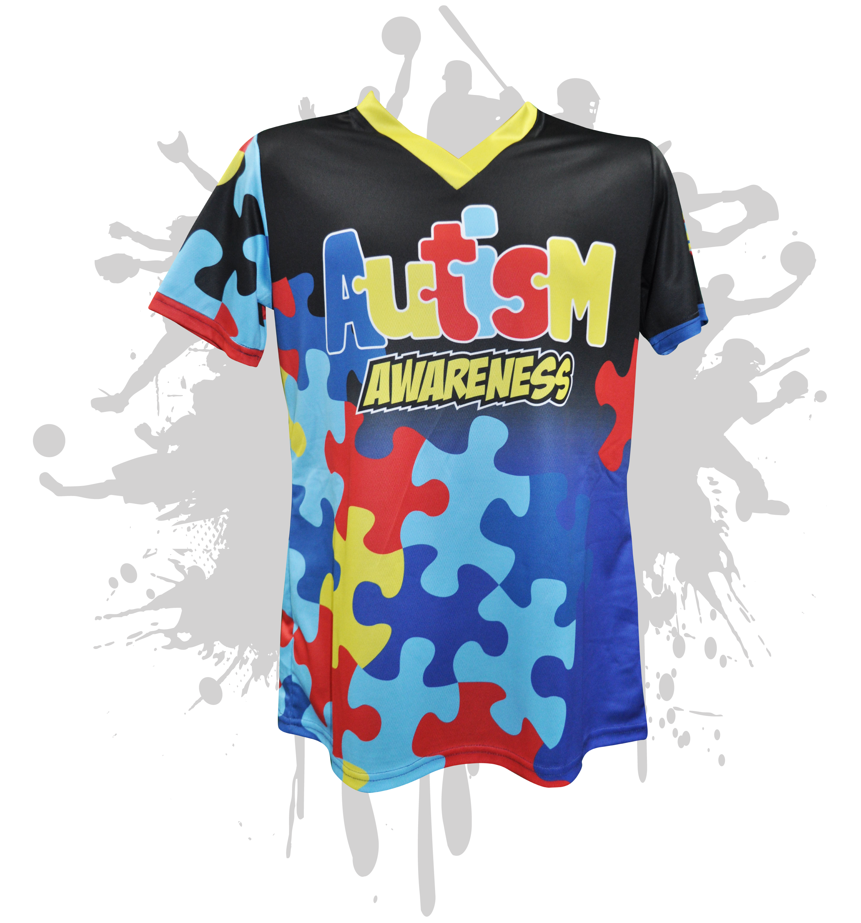 Autism Awareness Women's Full Dye Jersey - Comfortable & Supportive Apparel for Autism Acceptance Month, Fundraisers & Everyday Wear