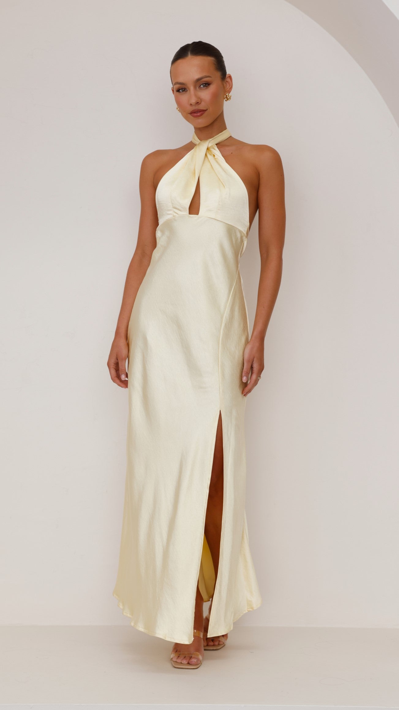Amalia Maxi Dress for Women - Flowy Long Summer Dress in Yellow - Perfect for Beach, Vacation & Casual Outings