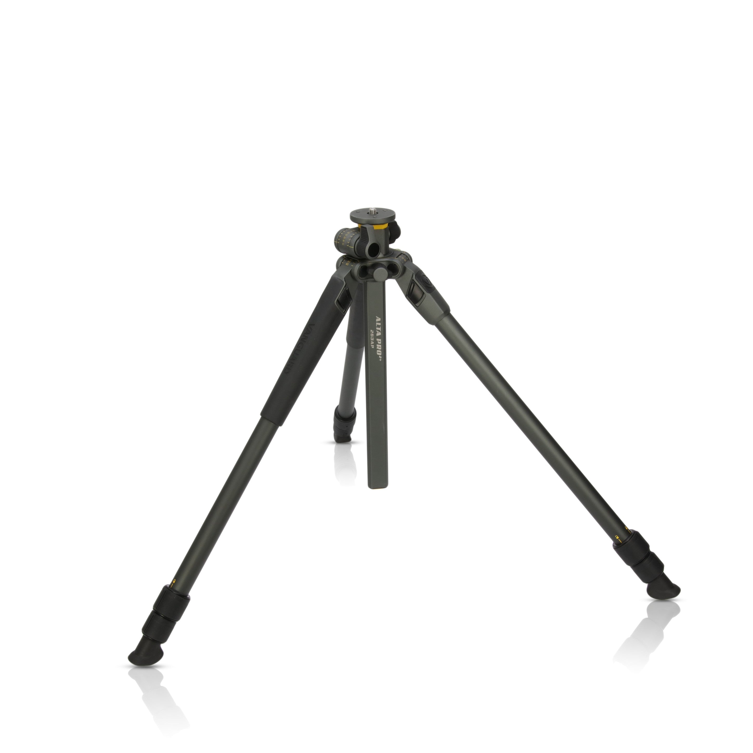 Alta Pro 2+ 263AP Aluminum Tripod with 3-Way Video Pan Head - Professional Camera Tripod for Overhead Shooting, Vlogging, Photography & Video Production