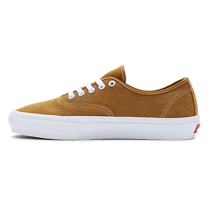 Vans Skate Authentic Leather Shoes for Men & Women - Golden Brown Color - Comfortable & Durable Skateboarding Sneakers - Perfect for Streetwear, Casual Wear & Skateboarding