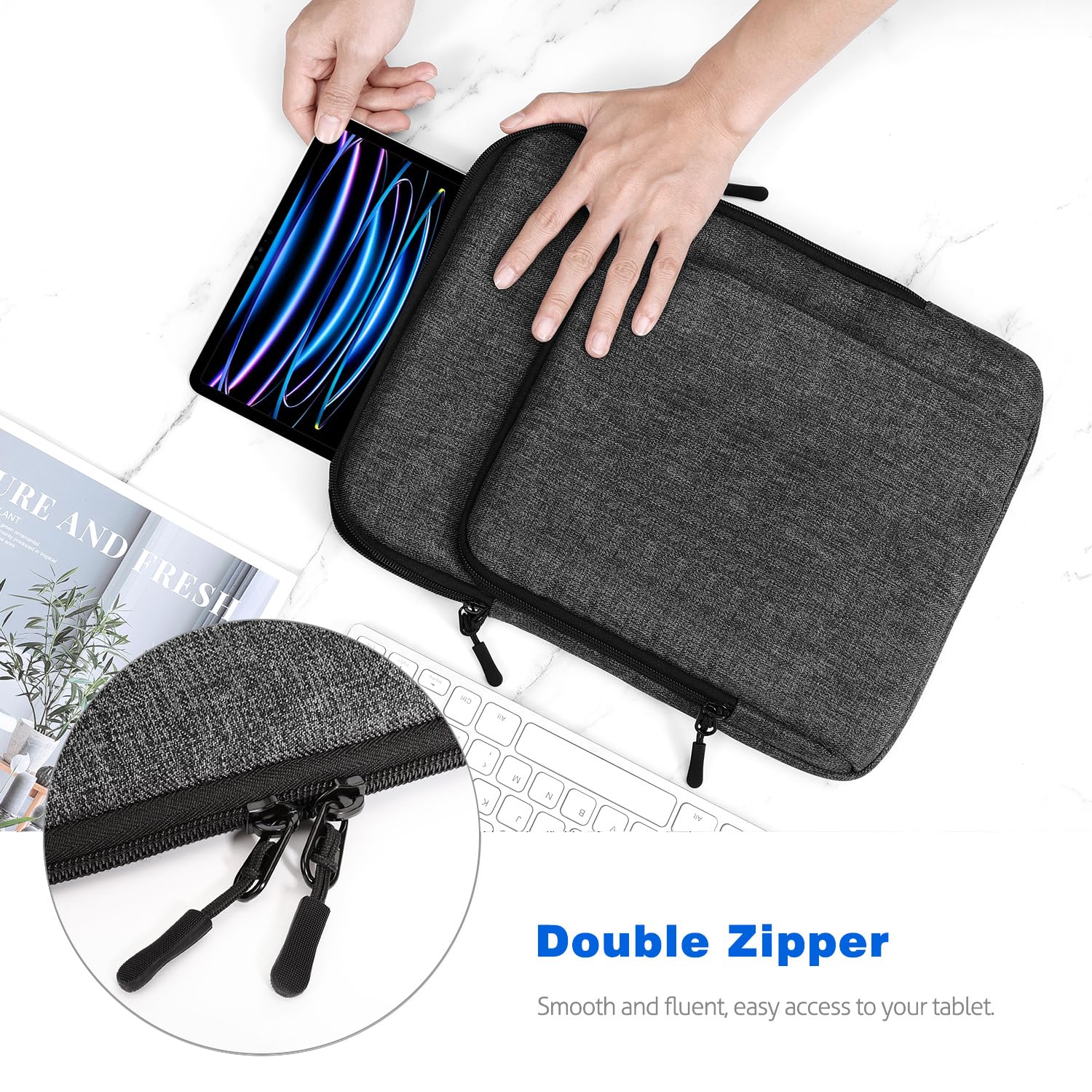 13-13.3 Inch Tablet Sleeve Case Shoulder Bag - Compatible with iPad Pro 13