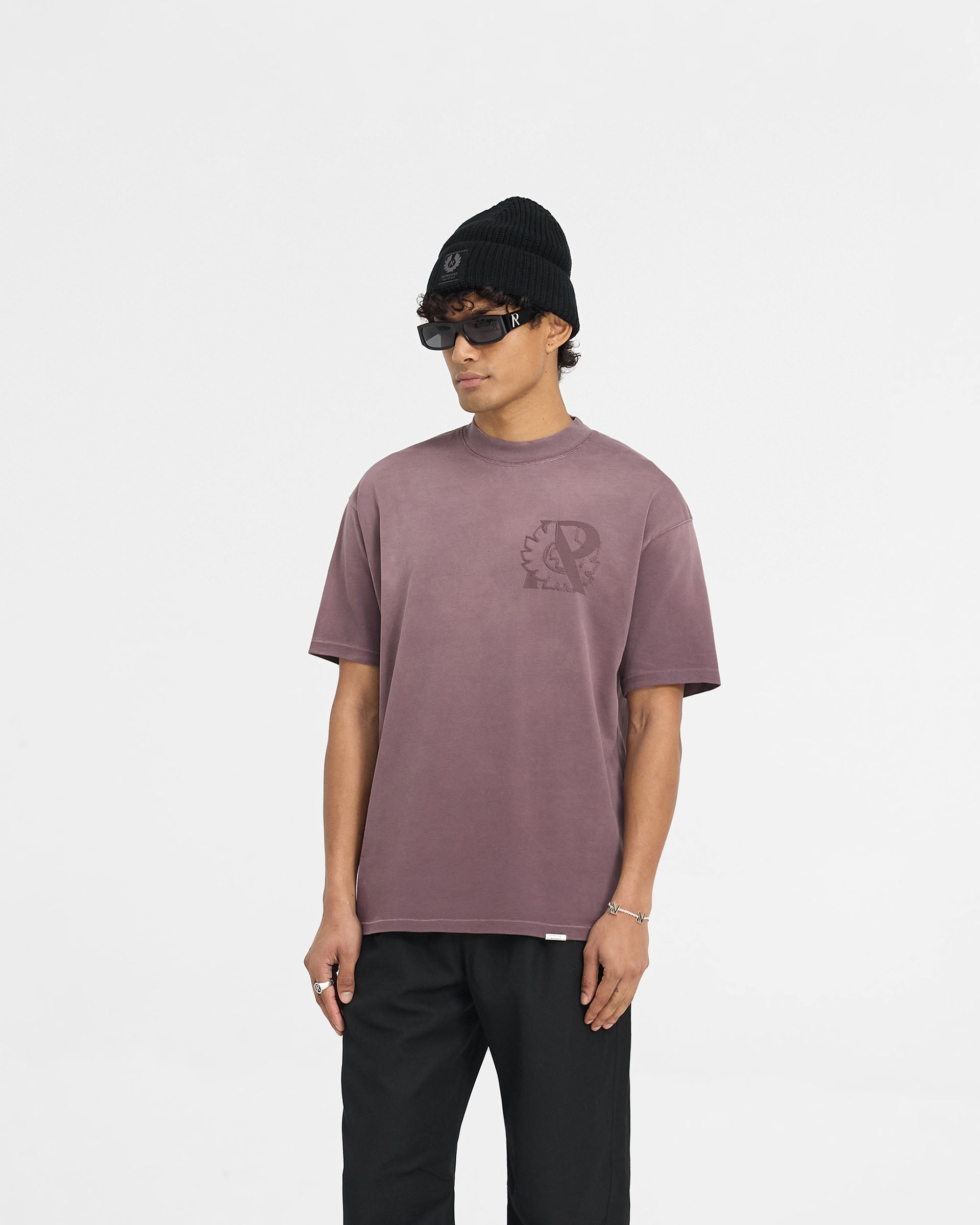 Represent X Belstaff Outline Phoenix T-Shirt for Men - Plum Purple Casual Tee - Perfect for Streetwear, Gym & Everyday Outfits