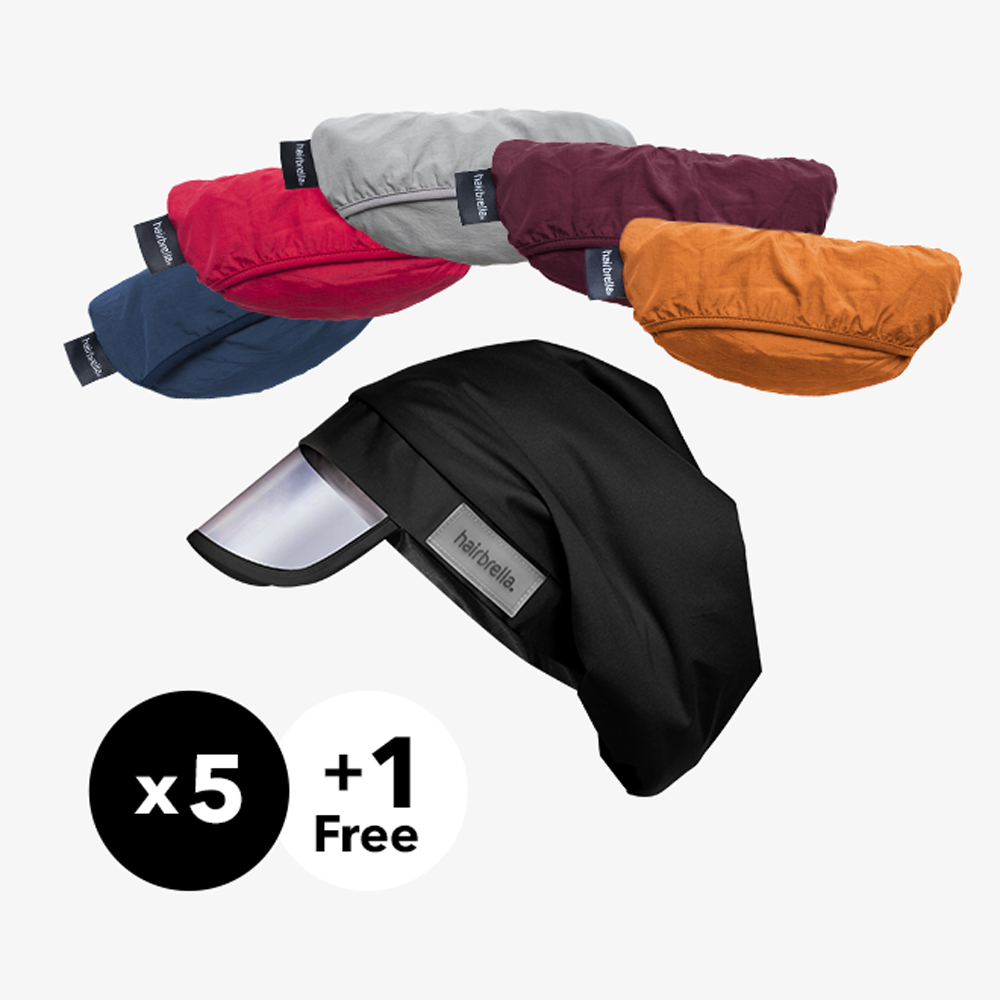 Hairbrella Classic Gifting Bundle - Buy 5 Get 1 Free - Waterproof Hair Protection Umbrella for Women - Perfect for Rainy Days, Beach & Outdoor Activities