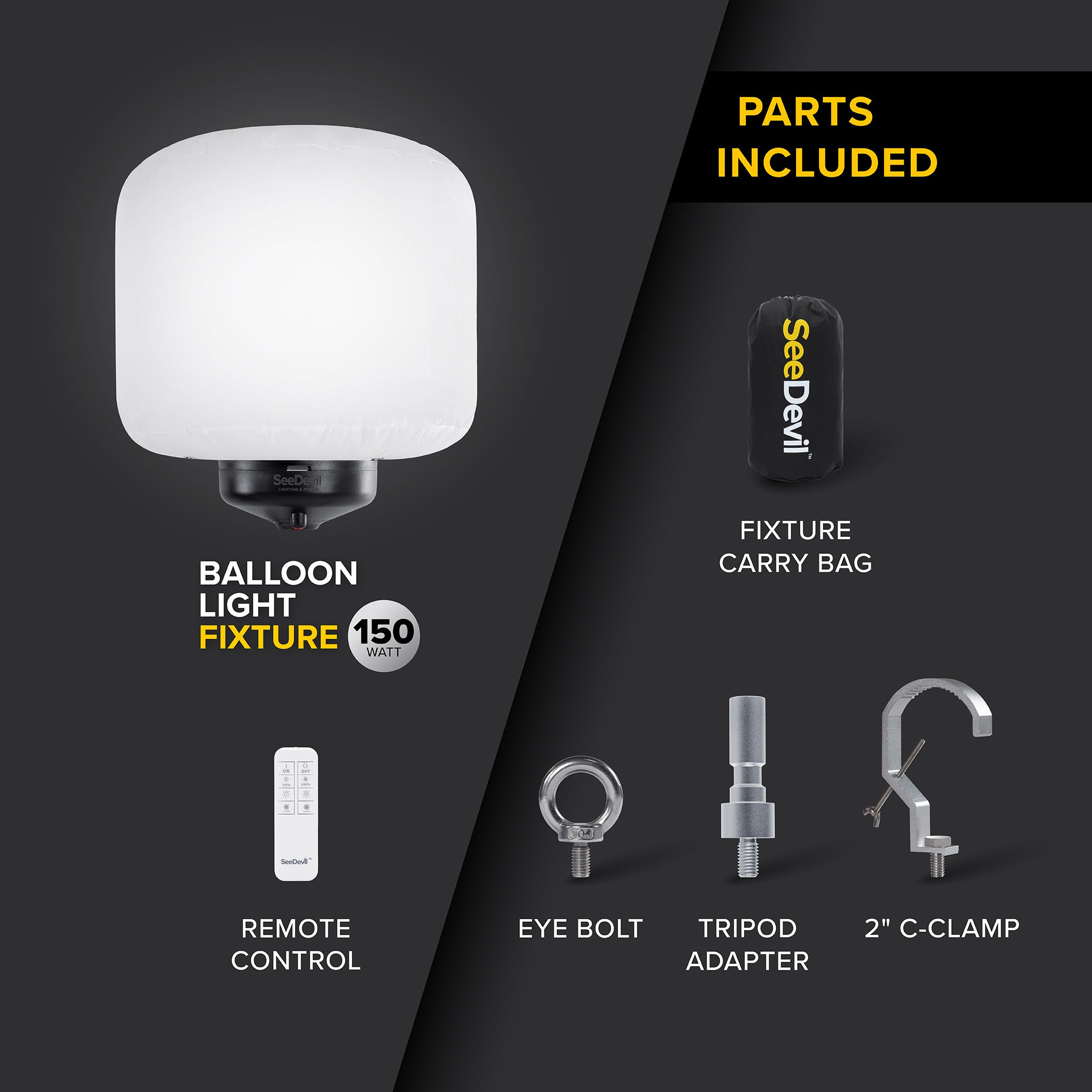 G3 150 Watt Balloon Light Fixture - Outdoor Commercial Lighting for Parking Lots, Stadiums & Warehouses