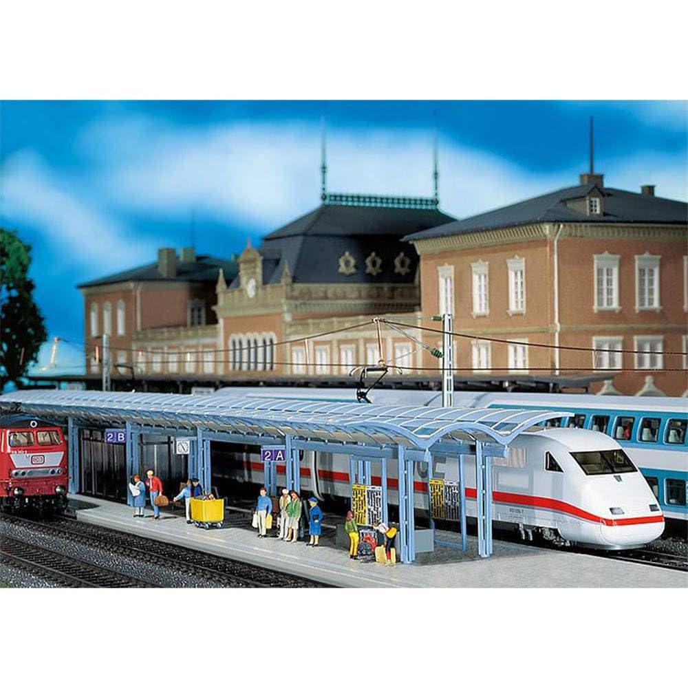 Faller 120193 ICE Platform with Accessories HO Scale Model Train Building Kit - Perfect for Railway Dioramas & Train Layouts