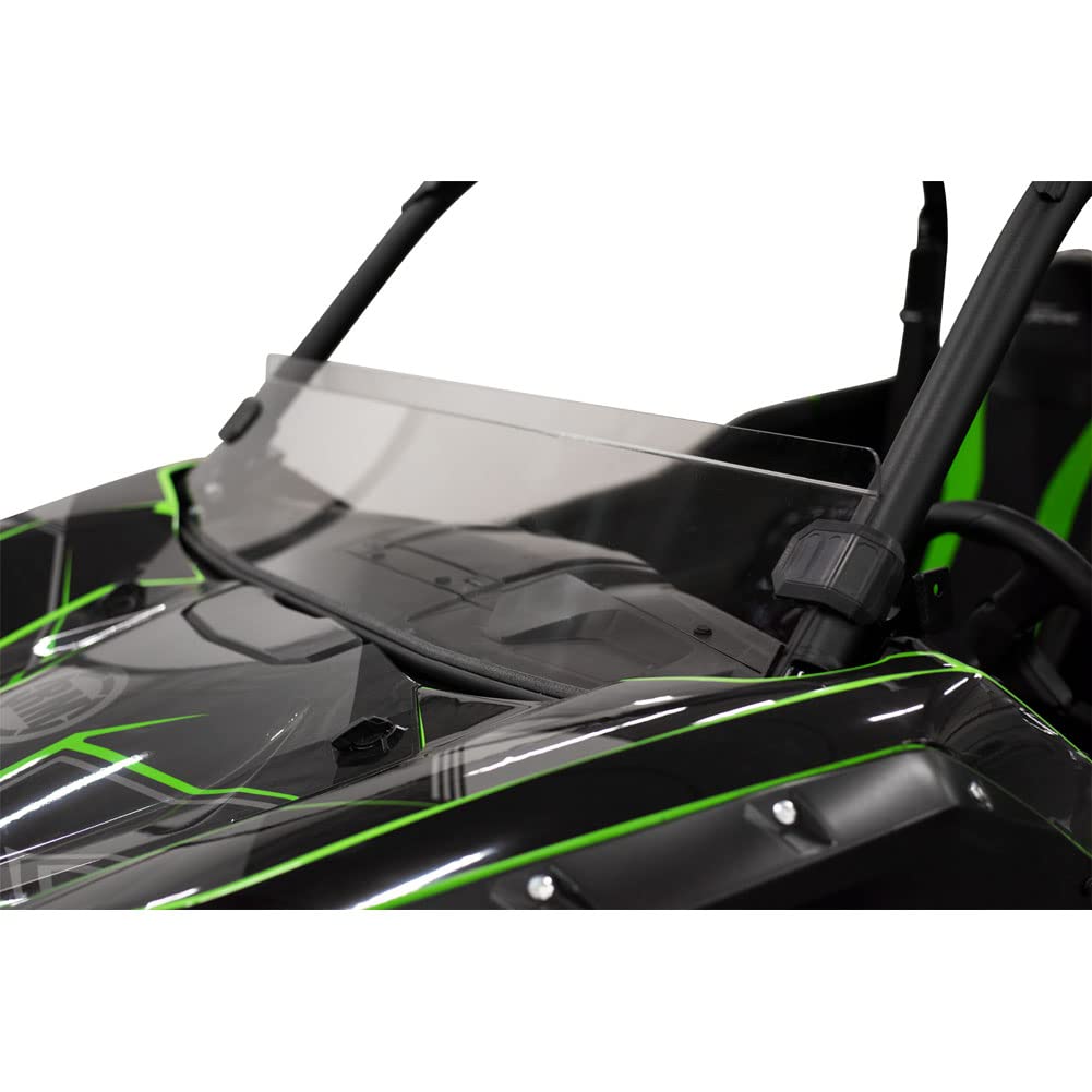 Tusk Removable Half Windshield Clear for Kawasaki Teryx KRX 1000 (2020-2024) - Durable UTV Windshield for Off-Roading & Trail Riding Protection