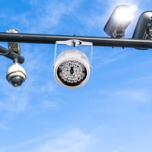 POCREATION 48 LED IR Illuminator - Waterproof Infrared Night Vision Light for Security CCTV Cameras - Ideal for Home Surveillance, Outdoor Monitoring & Low Light Conditions
