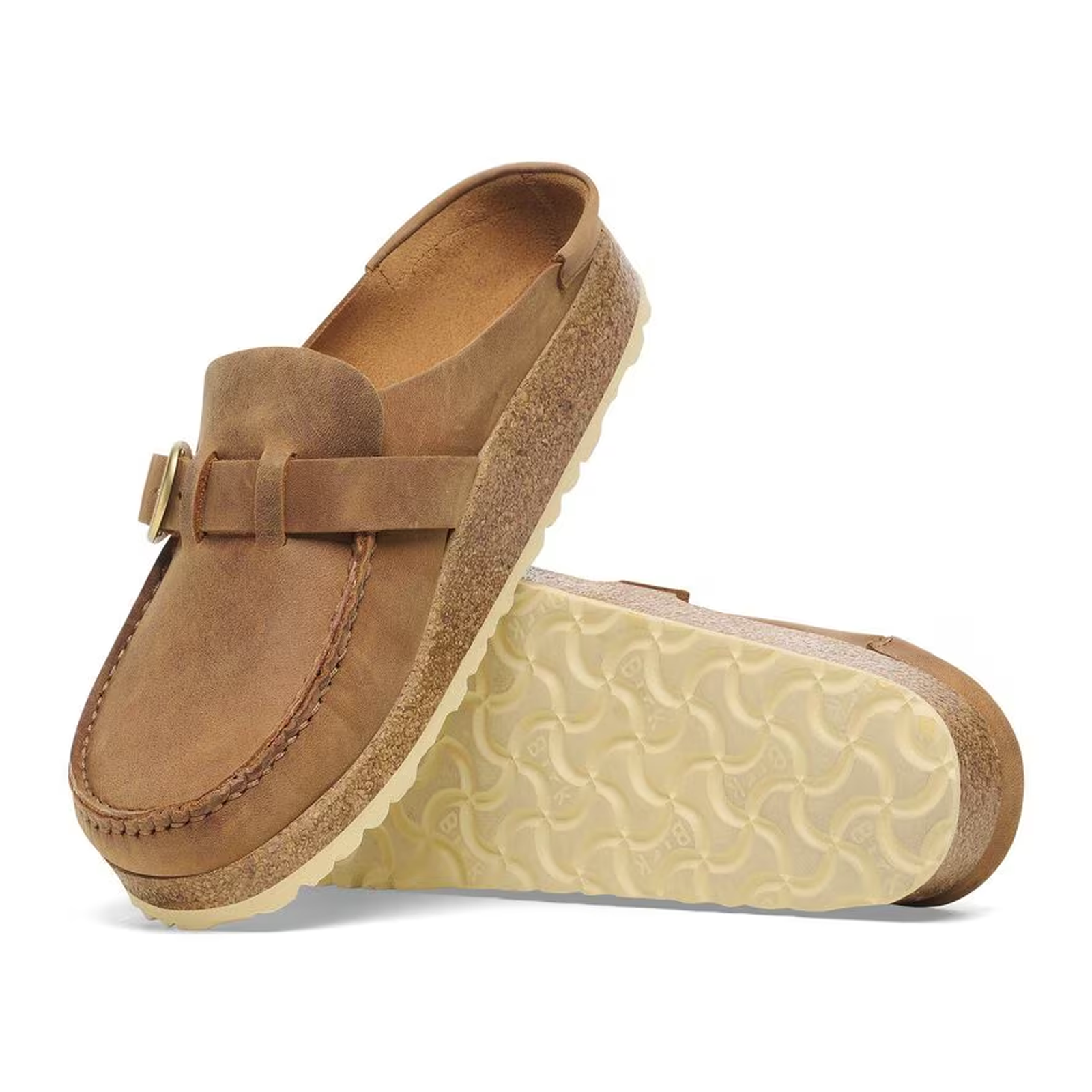 Birkenstock Buckley Clog for Women - Comfortable Leather Clogs in Cognac Oiled Leather | Perfect for Casual Wear, Office & Home Use